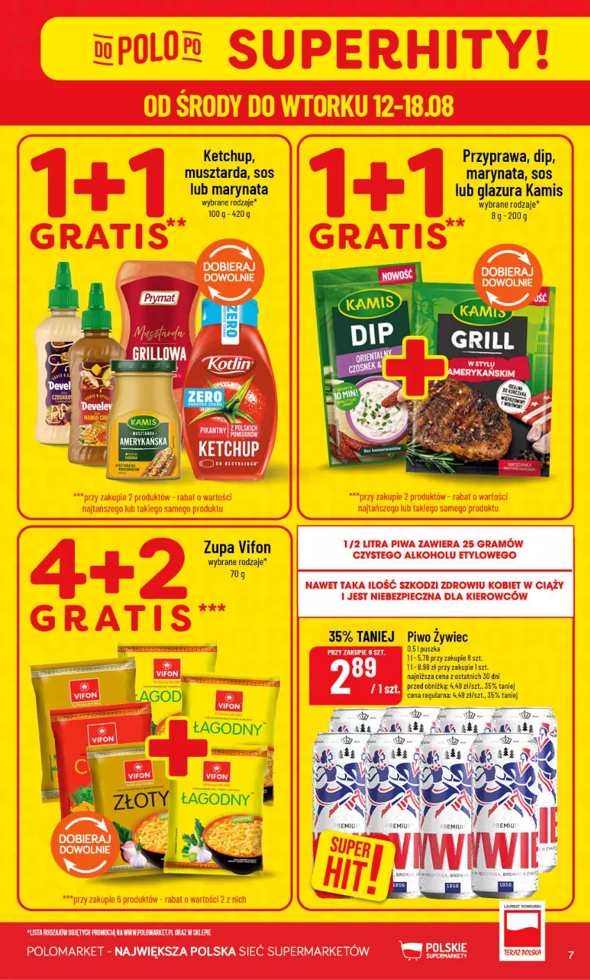 Gazetka promocyjna PoloMarket - Gazetka POLOmarket - ważna 12.08 do 18.08.2026 - strona 7 - produkty: Glazura, Gra, Kamis, Ketchup, Lazur, Mus, Musztarda, Piec, Piwa, Piwo, Sos, Zupa