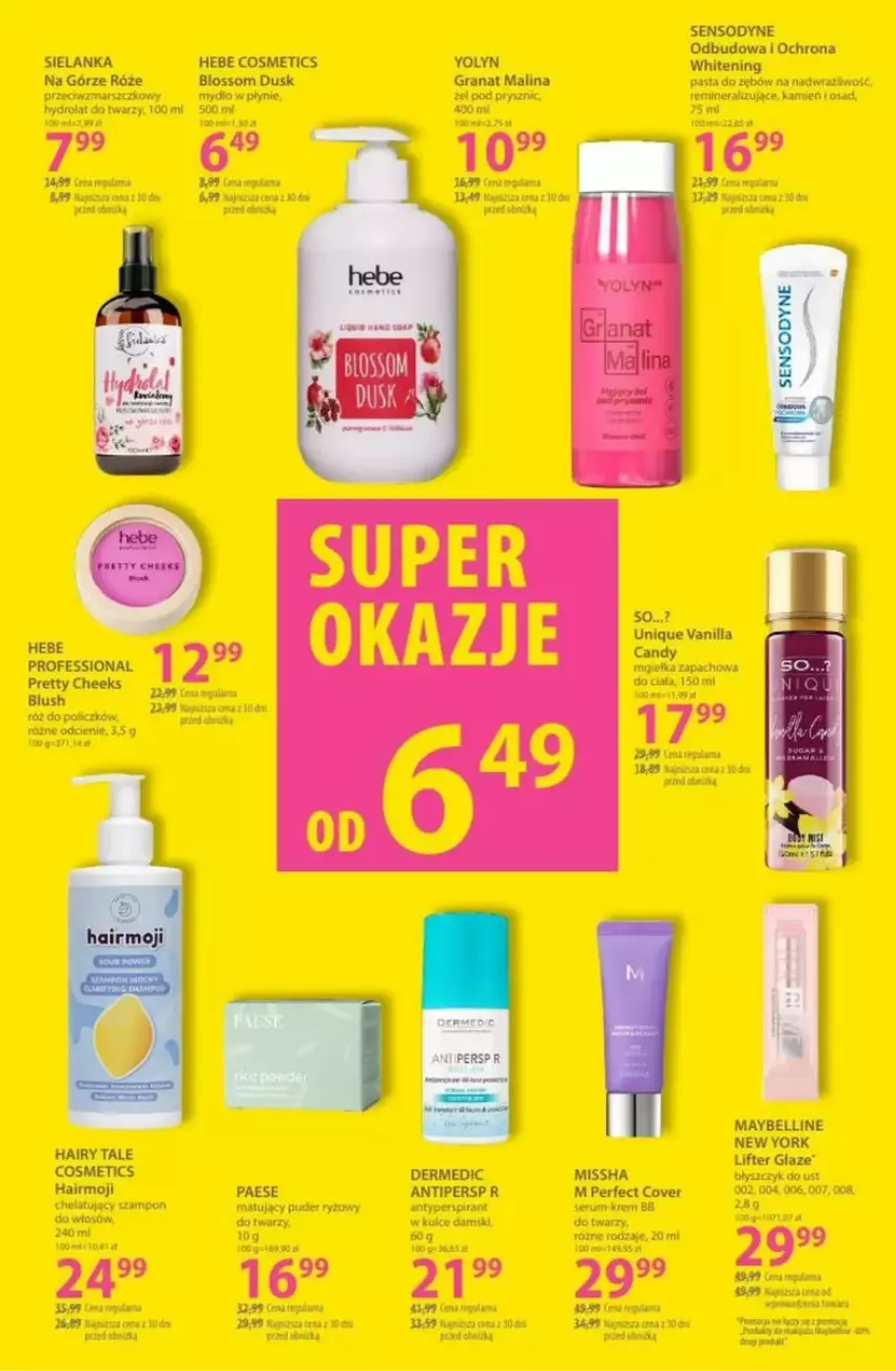 Gazetka promocyjna Hebe - ważna 22.05 do 04.06.2025 - strona 11 - produkty: Bell, Błyszczyk do ust, Candy, Dermedic, Fa, Gra, Granat, Hebe Cosmetics, Mars, Maybelline, MISSHA, Mydło, Mydło w płynie, Obraz, Olej, PAESE, Pasta do zębów, Por, Rum, Ryż, Sensodyne, Ser, Serum, Tera