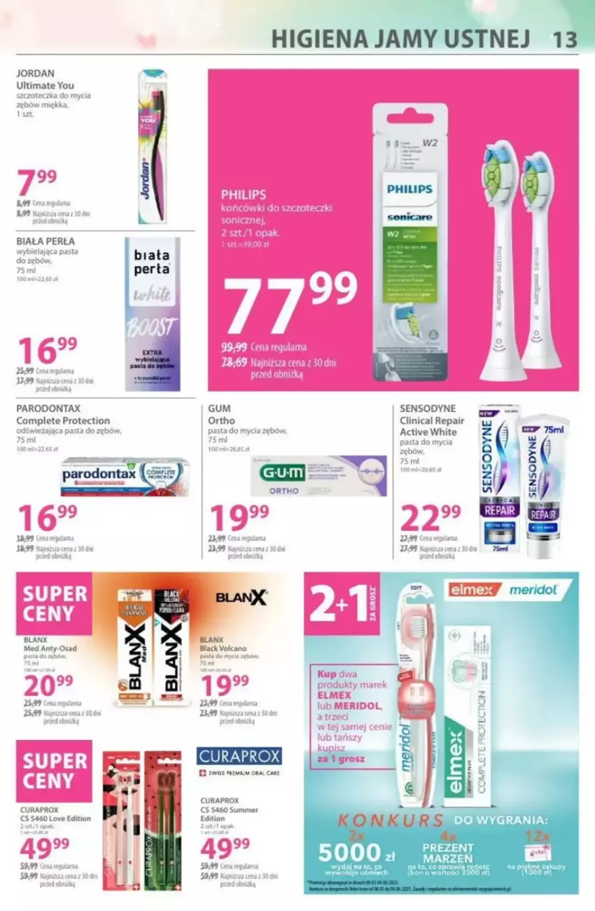 Gazetka promocyjna Hebe - ważna 22.05 do 04.06.2025 - strona 29 - produkty: Clin, Curaprox, Elmex, Fa, Gra, Lack, LANA, Parodontax, Pasta do zębów, Perła, Sensodyne