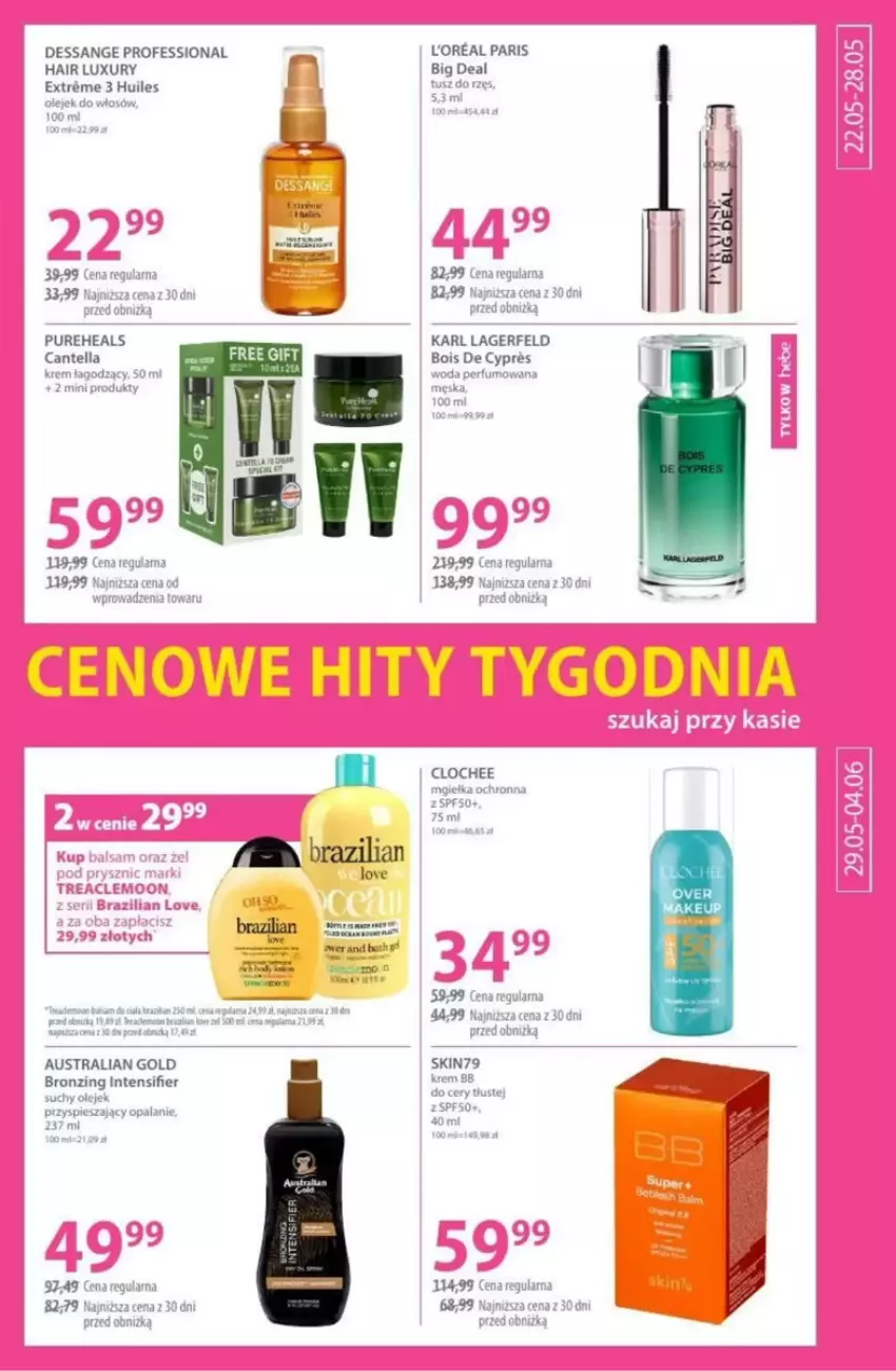 Gazetka promocyjna Hebe - ważna 22.05 do 04.06.2025 - strona 40 - produkty: Fa, Karl Lagerfeld, Krem bb, Mus, Pur, PureHeals, Skin79, Tusz, Woda