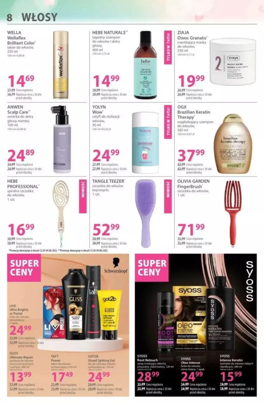 Gazetka promocyjna Hebe - ważna 22.05 do 04.06.2025 - strona 43 - produkty: Fa, Got2b, Gra, Granat, Wella, Wellaflex, Ziaja