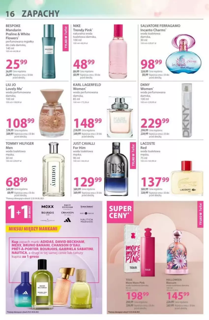Gazetka promocyjna Hebe - ważna 22.05 do 04.06.2025 - strona 8 - produkty: Bourjois, Brie, Bruno Banani, David Beckham, DKNY, Gabriela Sabatini, Gala, Karl Lagerfeld, Lacoste, Lovely, Nike, Perfum, Por, Salvatore Ferragamo, Tera, Woda, Woda perfumowana