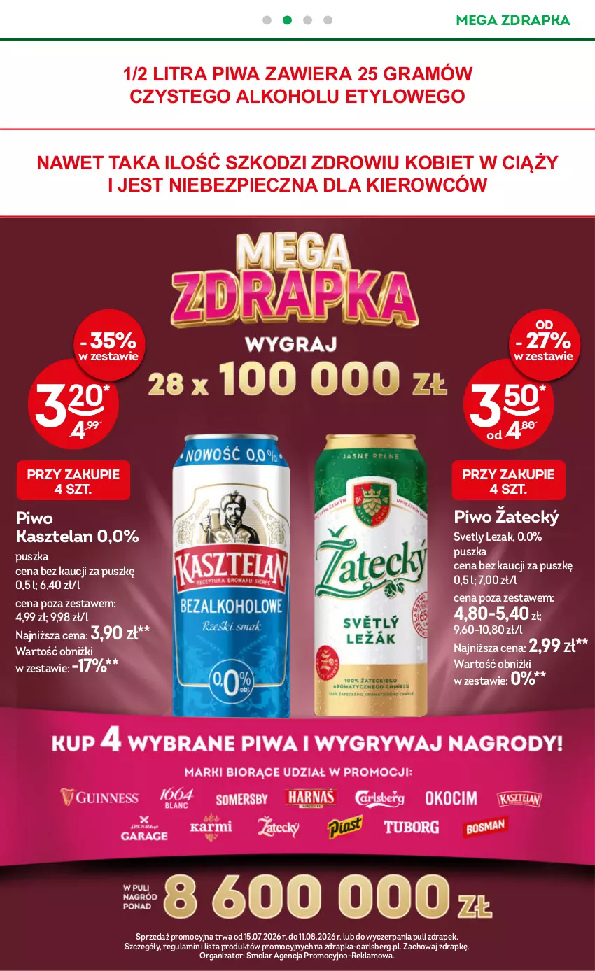 Gazetka promocyjna Żabka - gazetka-promocyjna-29-30-2026 - ważna 15.07 do 28.07.2026 - strona 17 - produkty: Carlsberg, Gra, Kasztelan, Mola, Piec, Piwa, Piwo