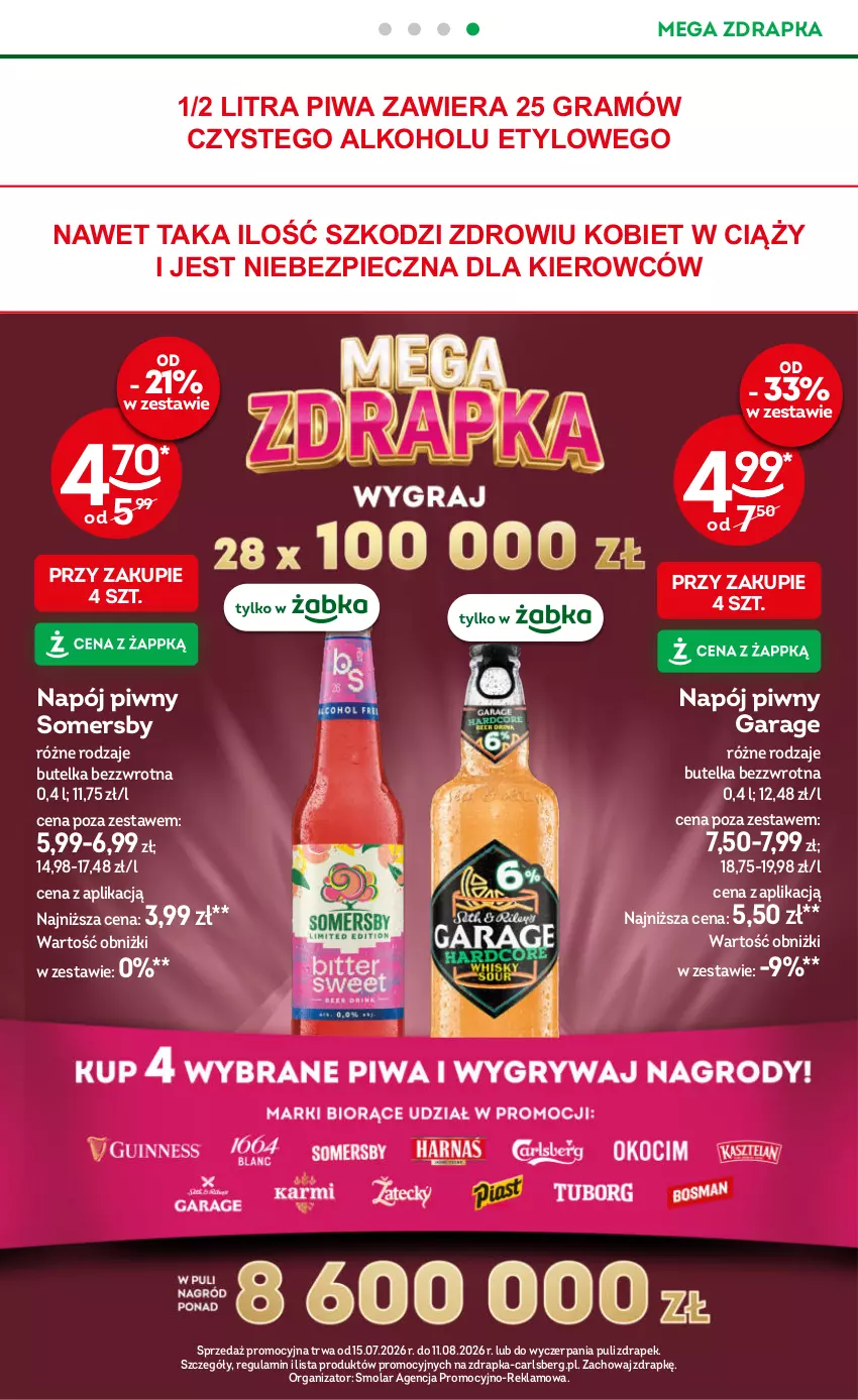 Gazetka promocyjna Żabka - gazetka-promocyjna-29-30-2026 - ważna 15.07 do 28.07.2026 - strona 19 - produkty: Carlsberg, Gra, Mola, Napój, Piec, Piwa, Somersby