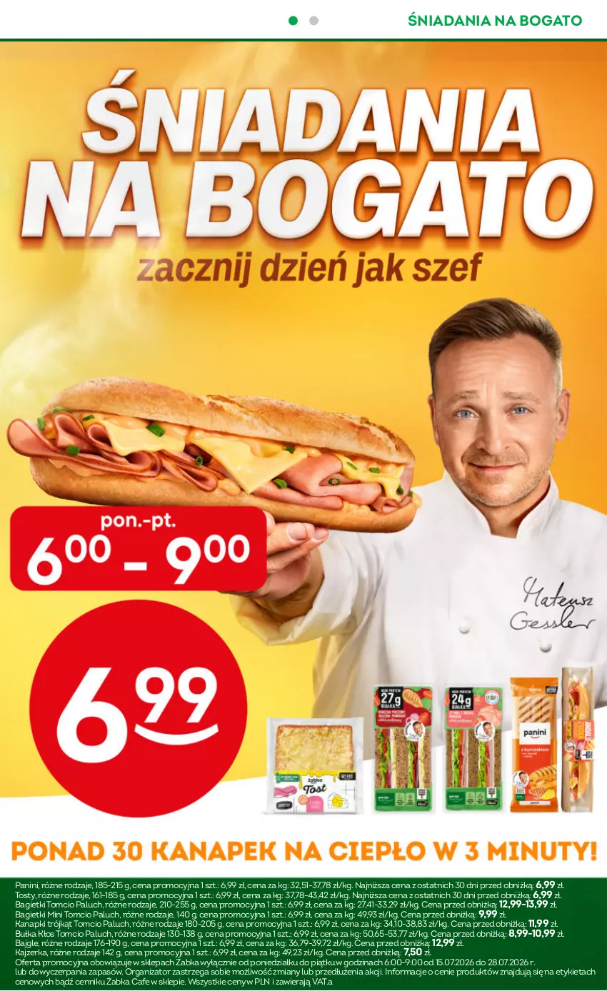 Gazetka promocyjna Żabka - gazetka-promocyjna-29-30-2026 - ważna 15.07 do 28.07.2026 - strona 2 - produkty: Bajgle, Bułka, Kajzerka