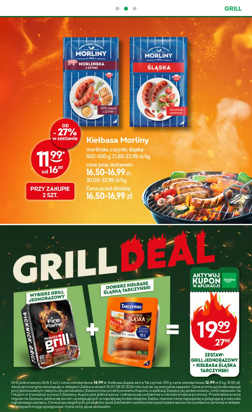 Gazetka promocyjna Żabka - gazetka-promocyjna-29-30-2026 - ważna 15.07 do 28.07.2026 - strona 21 - produkty: Grill, Kiełbasa, Kiełbasa śląska, Morliny, Tarczyński, Tran