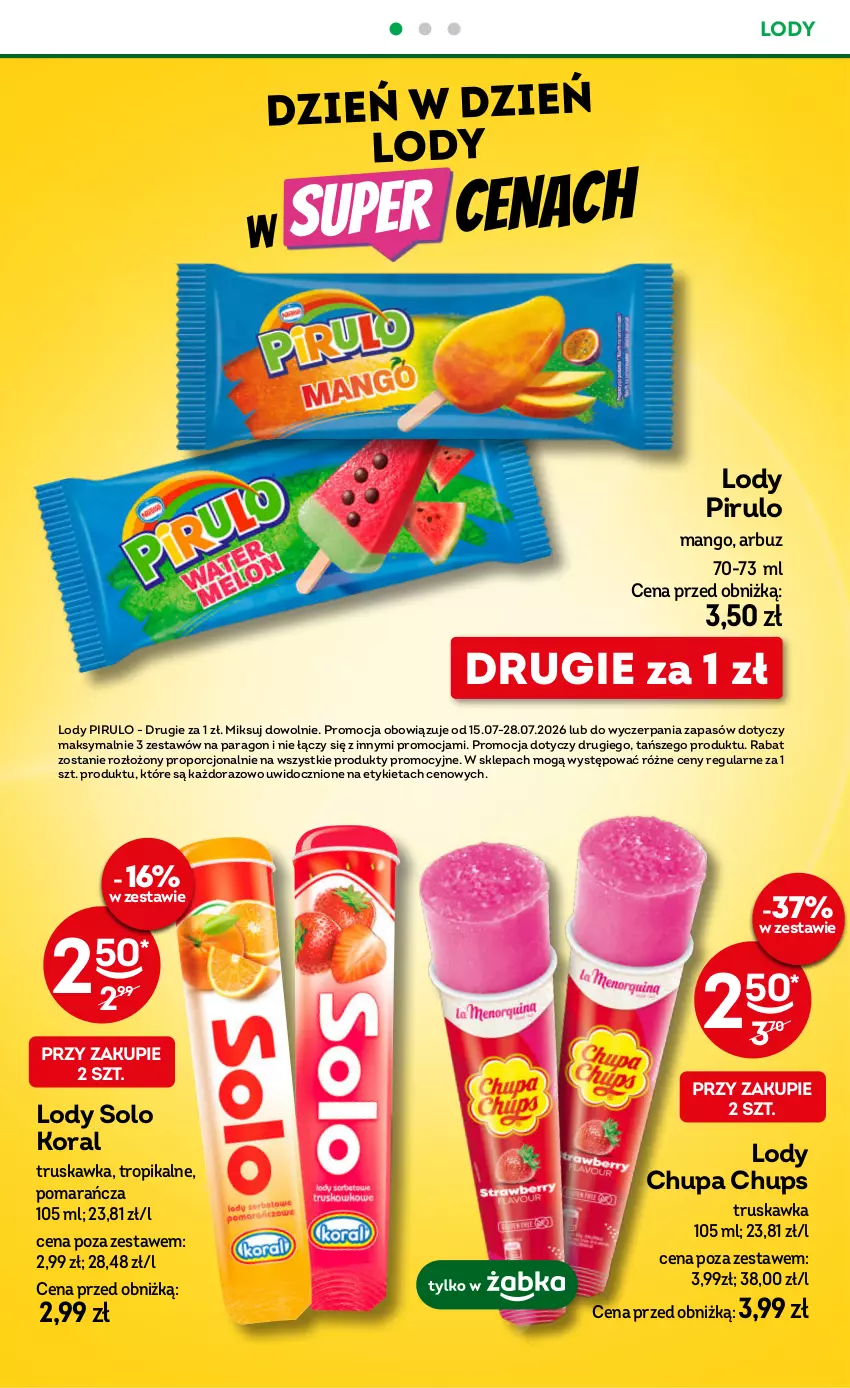 Gazetka promocyjna Żabka - gazetka-promocyjna-29-30-2026 - ważna 15.07 do 28.07.2026 - strona 44 - produkty: Arbuz, Chupa Chups, Lody, Mango, Por