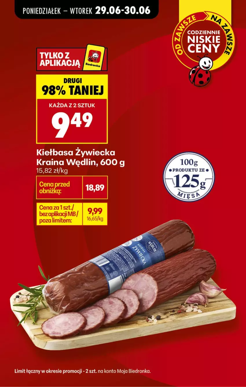 Gazetka promocyjna Biedronka - Od Poniedziałku - ważna 29.06 do 04.07.2026 - strona 12 - produkty: Kiełbasa