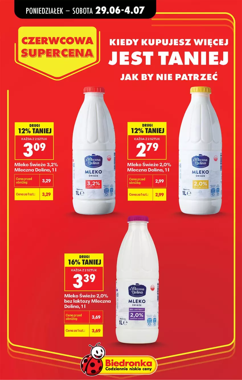 Gazetka promocyjna Biedronka - Od Poniedziałku - ważna 29.06 do 04.07.2026 - strona 13 - produkty: Mleko