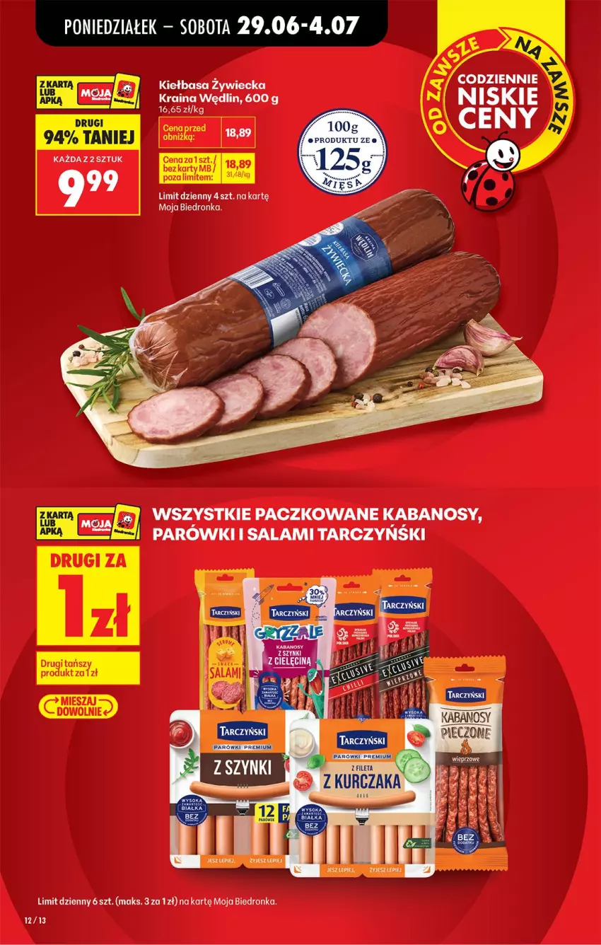Gazetka promocyjna Biedronka - Od Poniedziałku - ważna 29.06 do 04.07.2026 - strona 14 - produkty: Kabanos