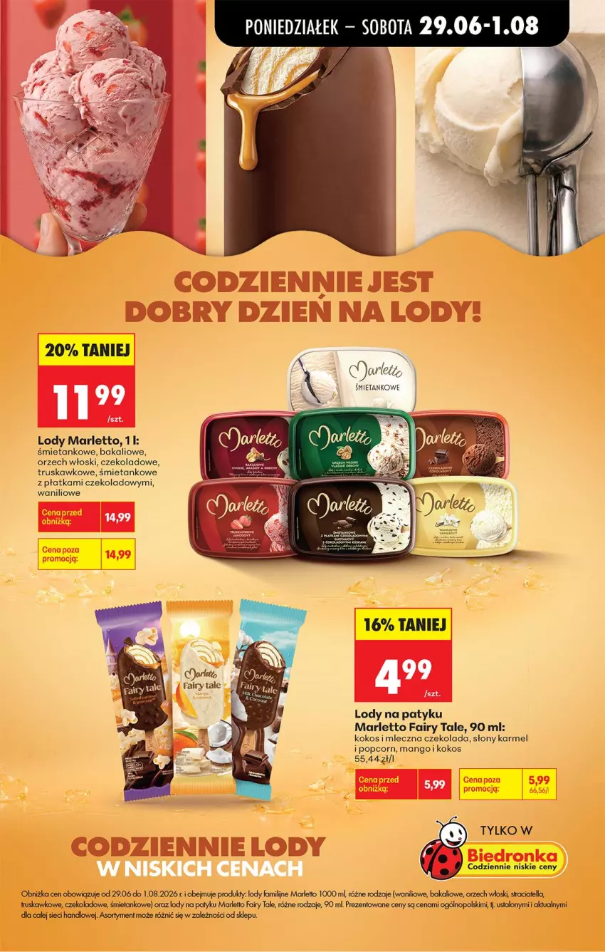 Gazetka promocyjna Biedronka - Od Poniedziałku - ważna 29.06 do 04.07.2026 - strona 27 - produkty: Czekolada, Fa, Fairy, Kokos, Lody, Mango, Popcorn