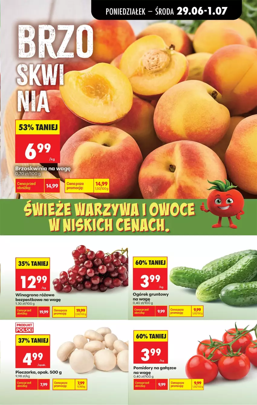 Gazetka promocyjna Biedronka - Od Poniedziałku - ważna 29.06 do 04.07.2026 - strona 29 - produkty: Grunt, Ogórek, Piec, Pieczarka, Pomidory, Wino