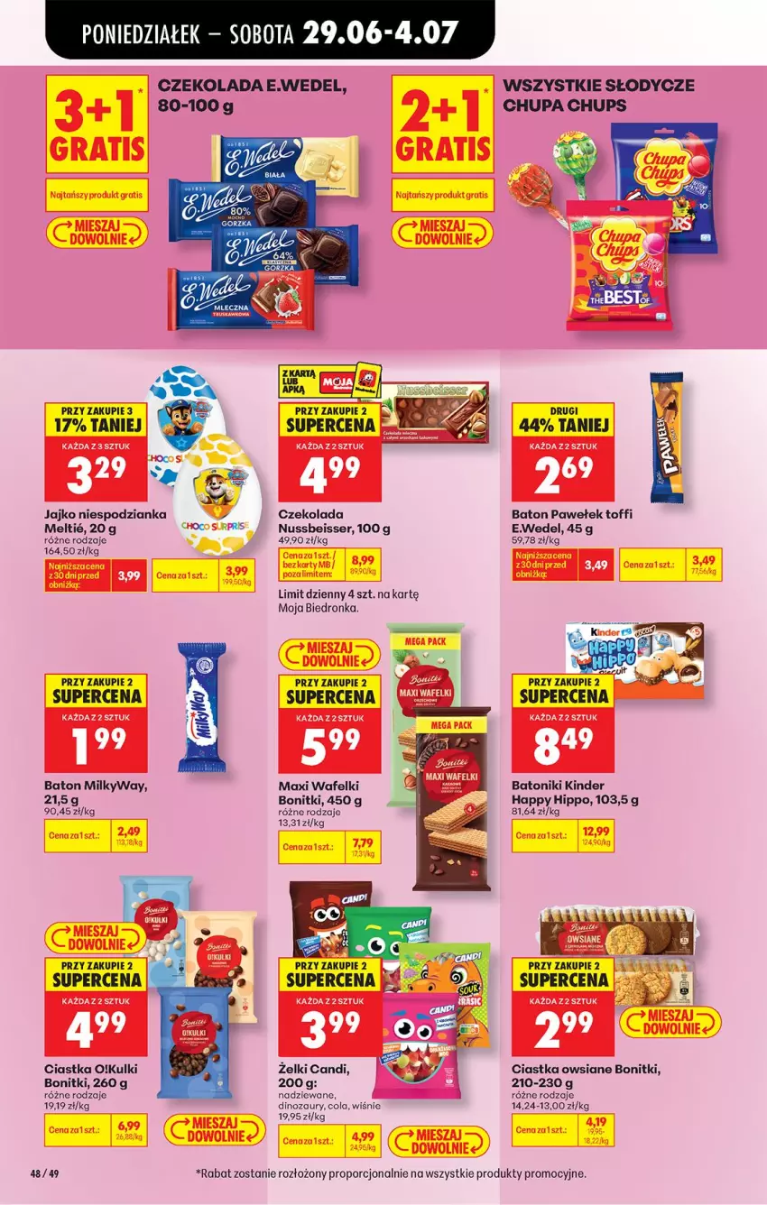 Gazetka promocyjna Biedronka - Od Poniedziałku - ważna 29.06 do 04.07.2026 - strona 60 - produkty: Baton, Bonitki, Chupa Chups, Ciastka, Ciastka owsiane, Czekolada, Dinozaur, HiPP, Kinder, Por, Ser, Tonik