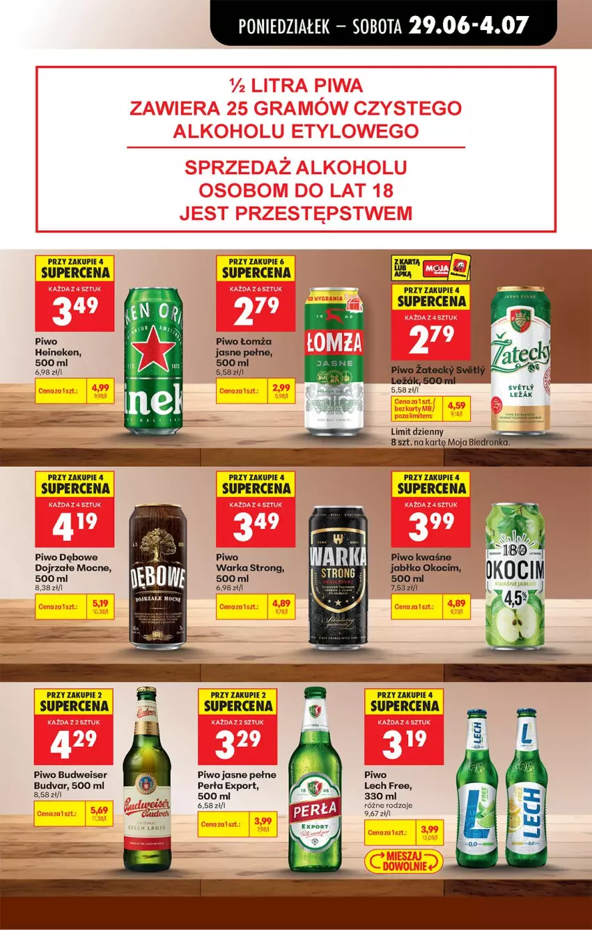Gazetka promocyjna Biedronka - Od Poniedziałku - ważna 29.06 do 04.07.2026 - strona 67 - produkty: Heineken, Koc, Perła, Piwo, Piwo jasne, Por, Ser