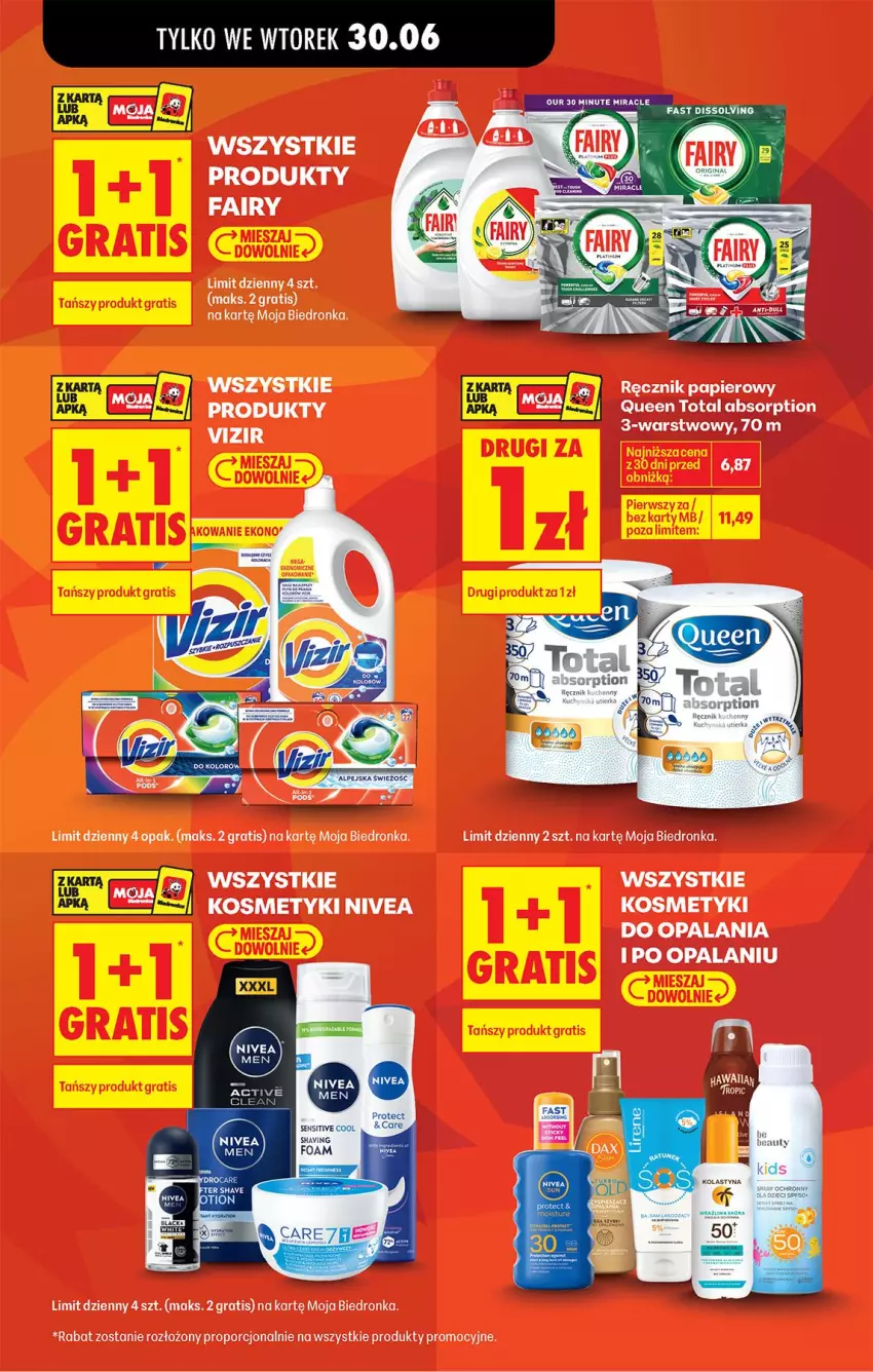 Gazetka promocyjna Biedronka - Od Poniedziałku - ważna 29.06 do 04.07.2026 - strona 7 - produkty: Fa, Fairy, Gra, Nivea, Papier, Por, Ręcznik