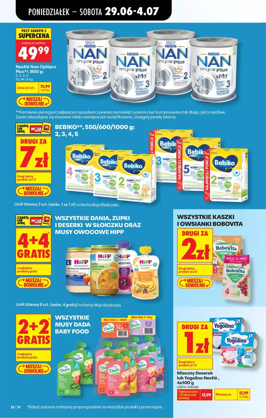 Gazetka promocyjna Biedronka - Od Poniedziałku - ważna 29.06 do 04.07.2026 - strona 72 - produkty: BoboVita, Deser, Por, Ser, Serek, Sport