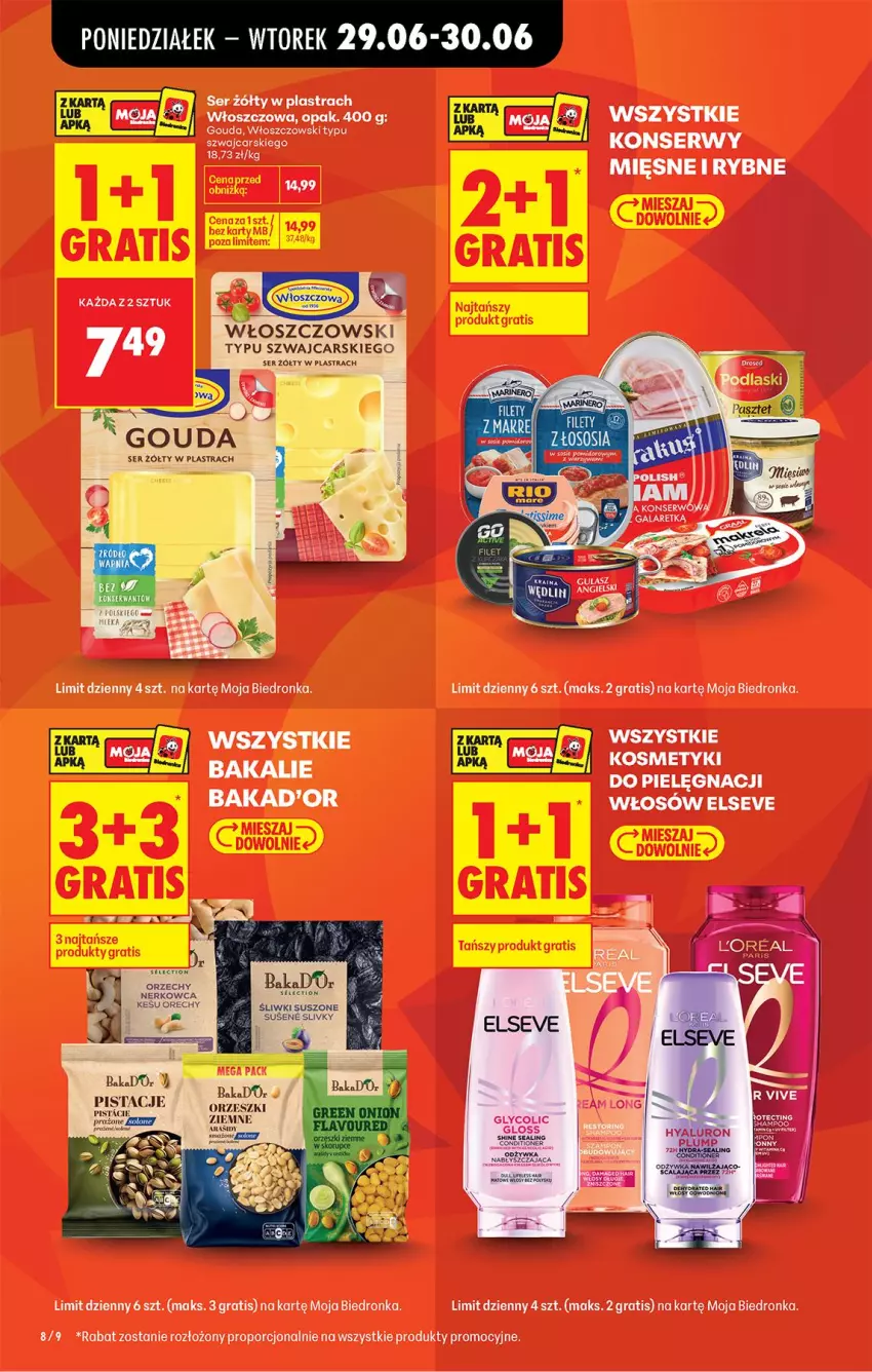 Gazetka promocyjna Biedronka - Od Poniedziałku - ważna 29.06 do 04.07.2026 - strona 8 - produkty: Elseve, Gouda, Gra, Por, Ser, Włoszczowski