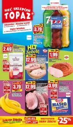 Gazetka promocyjna Topaz - Gazetka - Gazetka - ważna od 23.03 do 23.03.2022 - strona 1 - produkty: Kurczak, Sok, 7up, Pepsi max, Sati, Mirinda, Szynka, Pepsi, Schab wieprzowy, Mąka, Waga, Masło, Mango