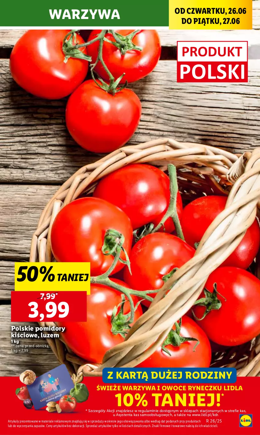 Gazetka promocyjna Lidl - GAZETKA - ważna 26.06 do 29.06.2025 - strona 19 - produkty: Owoce, Pomidory, Warzywa, Warzywa i owoce