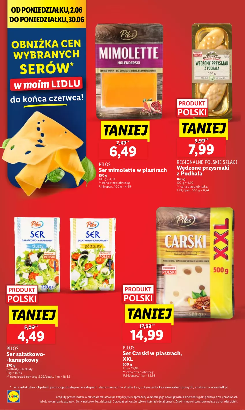 Gazetka promocyjna Lidl - GAZETKA - ważna 26.06 do 29.06.2025 - strona 32 - produkty: Cars, Mimolette, Pilos, Przysmaki, Sałat, Ser, Ser sałatkowo-kanapkowy