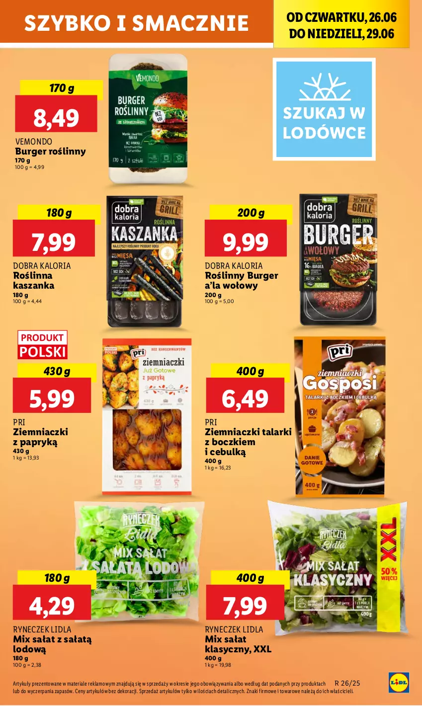 Gazetka promocyjna Lidl - GAZETKA - ważna 26.06 do 29.06.2025 - strona 49 - produkty: Burger, Kasza, Kaszanka, Roślinny burger, Sałat