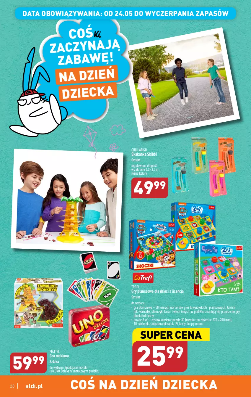 Gazetka promocyjna Aldi - Pełen katalog - ważna 22.05 do 27.05.2023 - strona 28 - produkty: Dzieci, Gra, Gry, Klej, Mattel, Puzzle, Tera