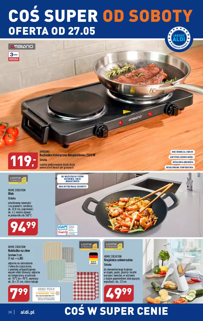 Gazetka promocyjna Aldi - Pełen katalog - ważna 22.05 do 27.05.2023 - strona 38 - produkty: Piekarnik, Pojemnik, Por, Sok, Uchwyty, Zlew