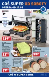 Gazetka promocyjna Aldi - Pełen katalog - Gazetka - ważna od 27.05 do 27.05.2023 - strona 39 - produkty: Kosz, Pojemnik, Półka, Wózek, Pojemnik do przechowywania, Suszarka, Grill