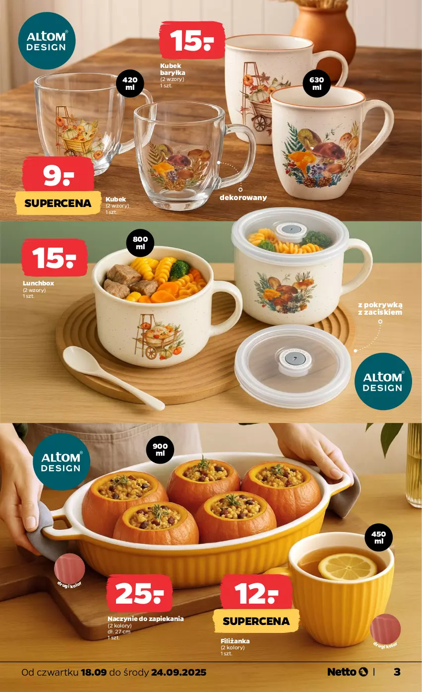Gazetka promocyjna Netto - Od Czwartku Przemysłowa - ważna 18.09 do 24.09.2025 - strona 3 - produkty: Filiżanka, Kubek