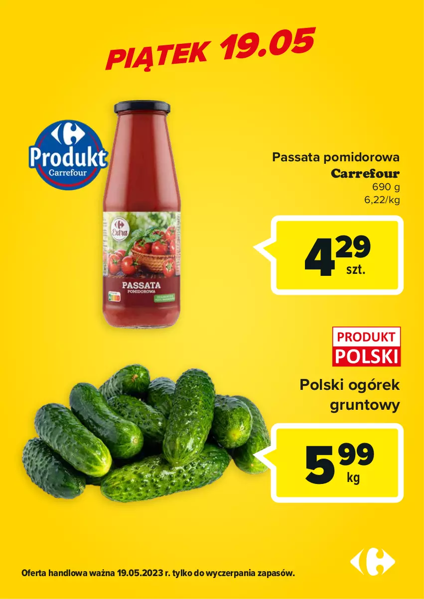 Gazetka promocyjna Carrefour - Gazetka Carrefour ma oferty dnia - ważna 18.05 do 20.05.2023 - strona 3 - produkty: Grunt, Ogórek