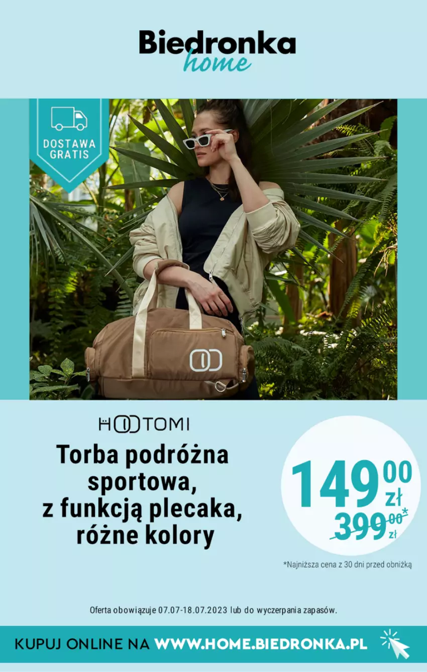 Gazetka promocyjna Biedronka - Biedronka Home - Gazetka - Biedronka.pl - ważna 09.07 do 22.07.2023 - strona 2 - produkty: Plecak, Por, Sport, Torba