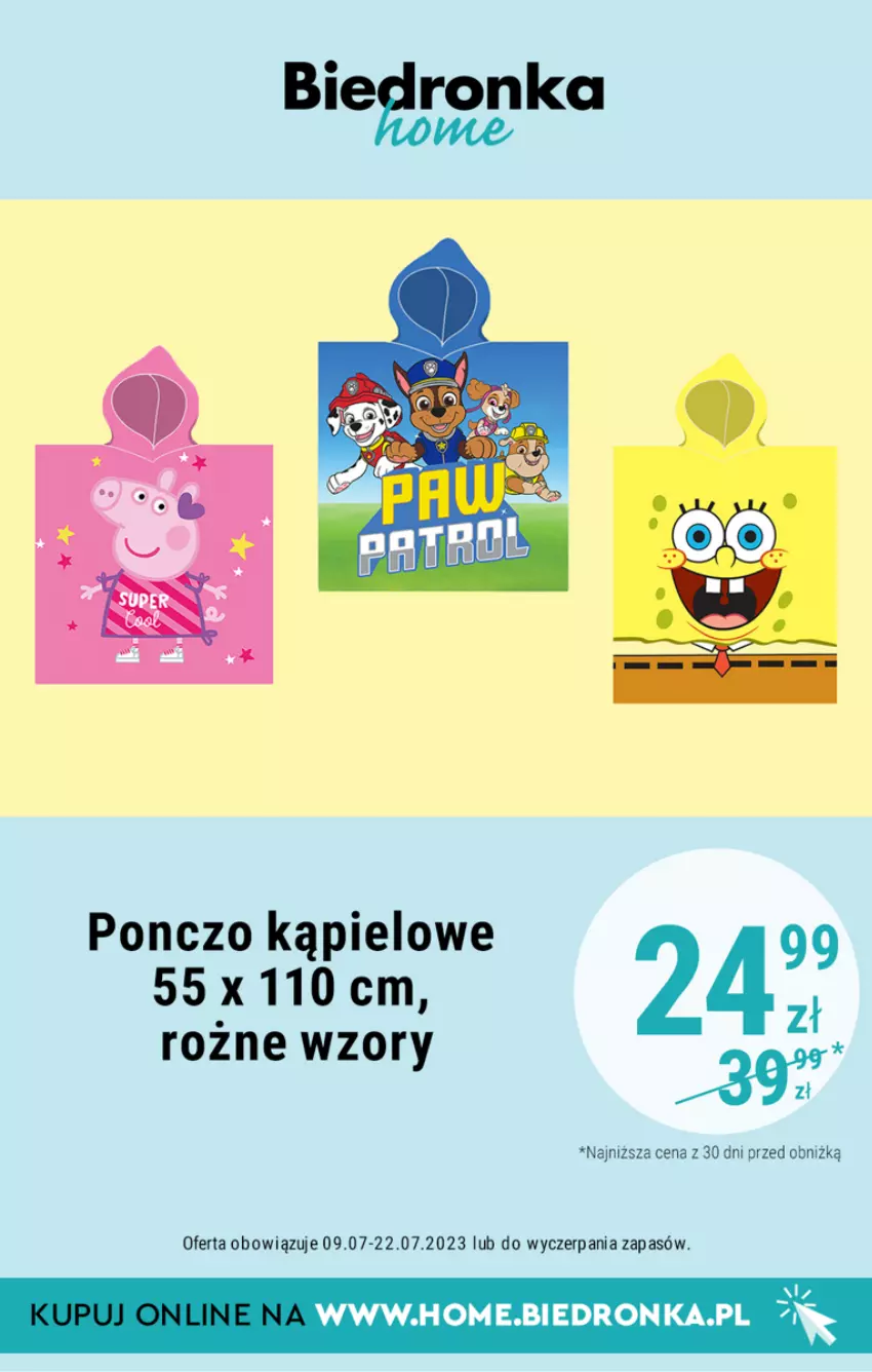 Gazetka promocyjna Biedronka - Biedronka Home - Gazetka - Biedronka.pl - ważna 09.07 do 22.07.2023 - strona 5 - produkty: Ponczo