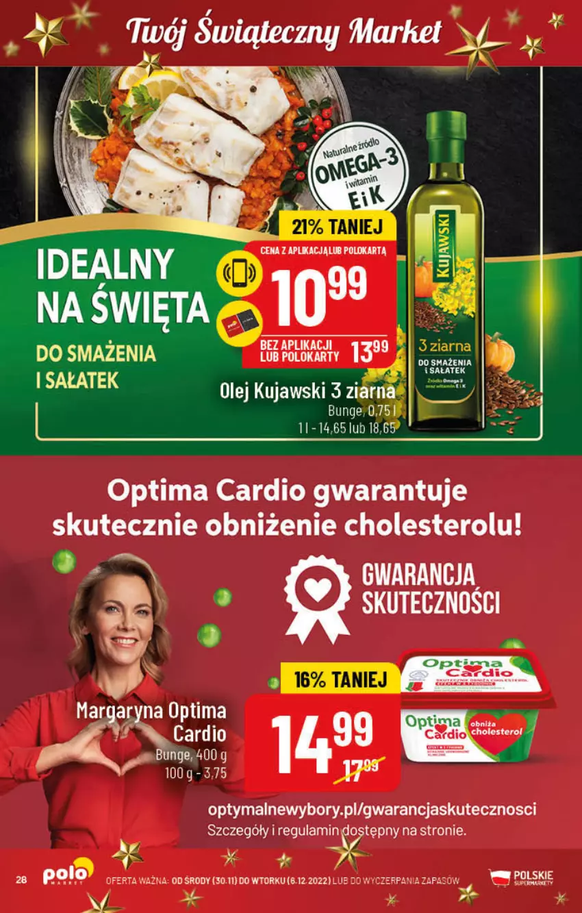 Gazetka promocyjna PoloMarket - Gazetka pomocyjna - ważna 30.11 do 06.12.2022 - strona 28 - produkty: Margaryna, Optima, Optima Cardio, Por, Sałat