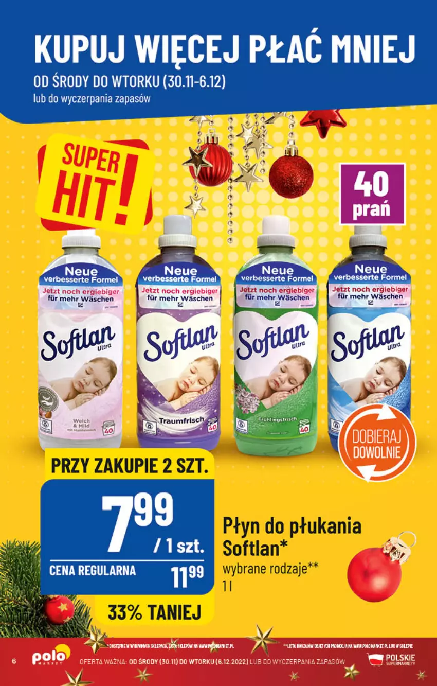 Gazetka promocyjna PoloMarket - Gazetka pomocyjna - ważna 30.11 do 06.12.2022 - strona 6 - produkty: Płyn do płukania, Ser