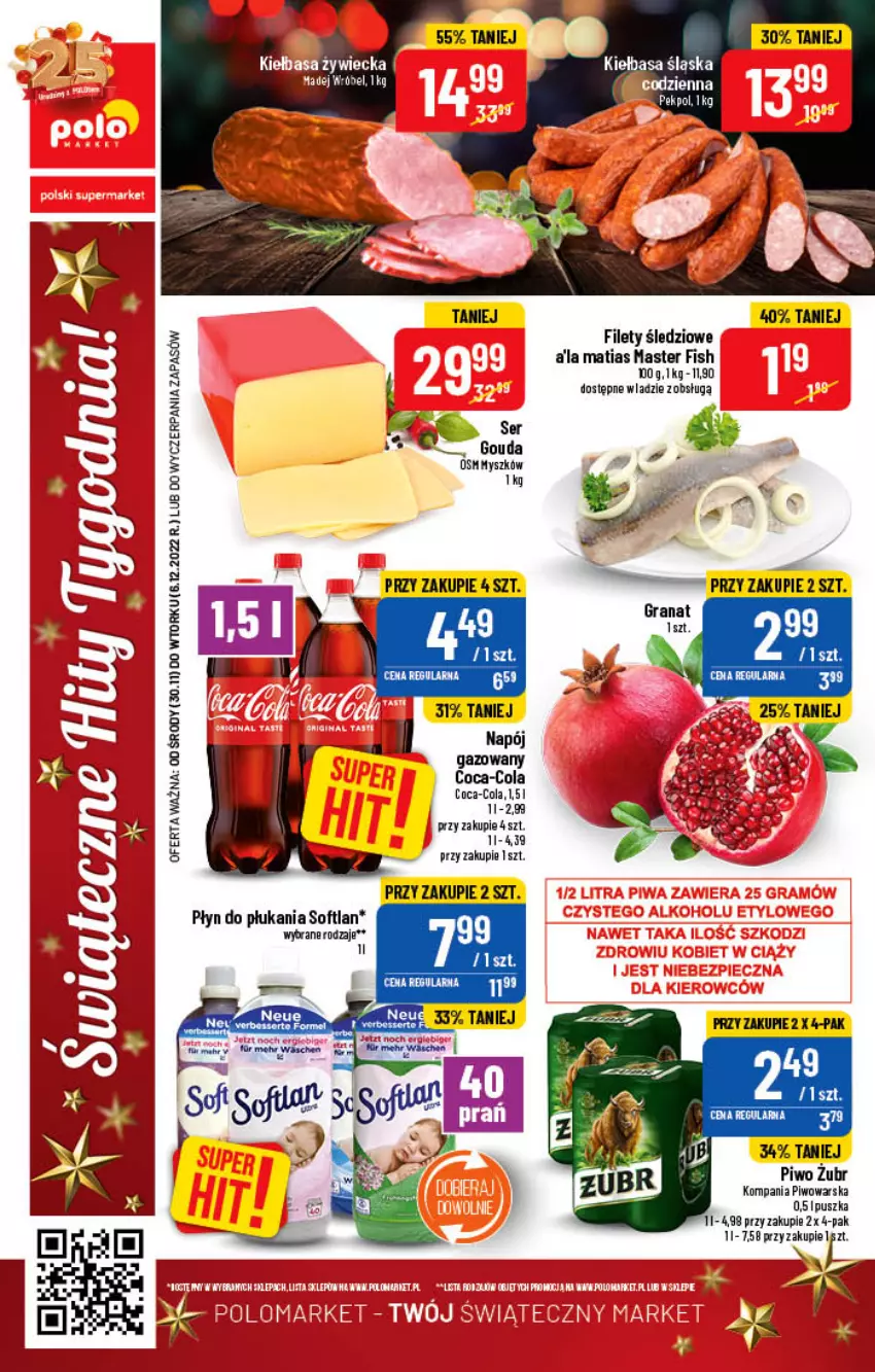 Gazetka promocyjna PoloMarket - Gazetka pomocyjna - ważna 30.11 do 06.12.2022 - strona 80 - produkty: Coca-Cola, Kiełbasa, Kiełbasa śląska, Madej Wróbel, Mysz, Napój, Piwo, Płyn do płukania