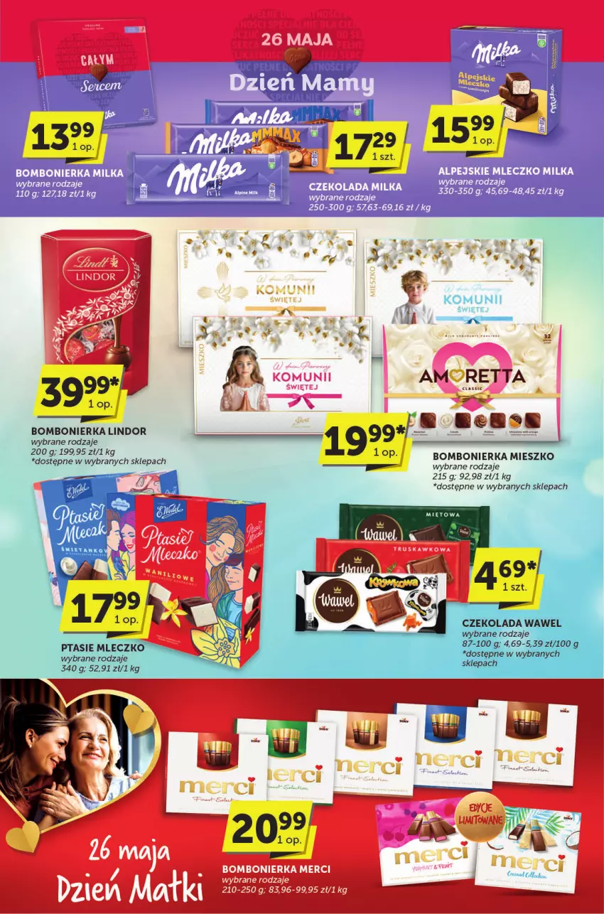 Gazetka promocyjna ABC - ważna 15.05 do 27.05.2025 - strona 21 - produkty: Czekolada, Lindor, Merci, Mleczko, Ptasie mleczko, Wawel