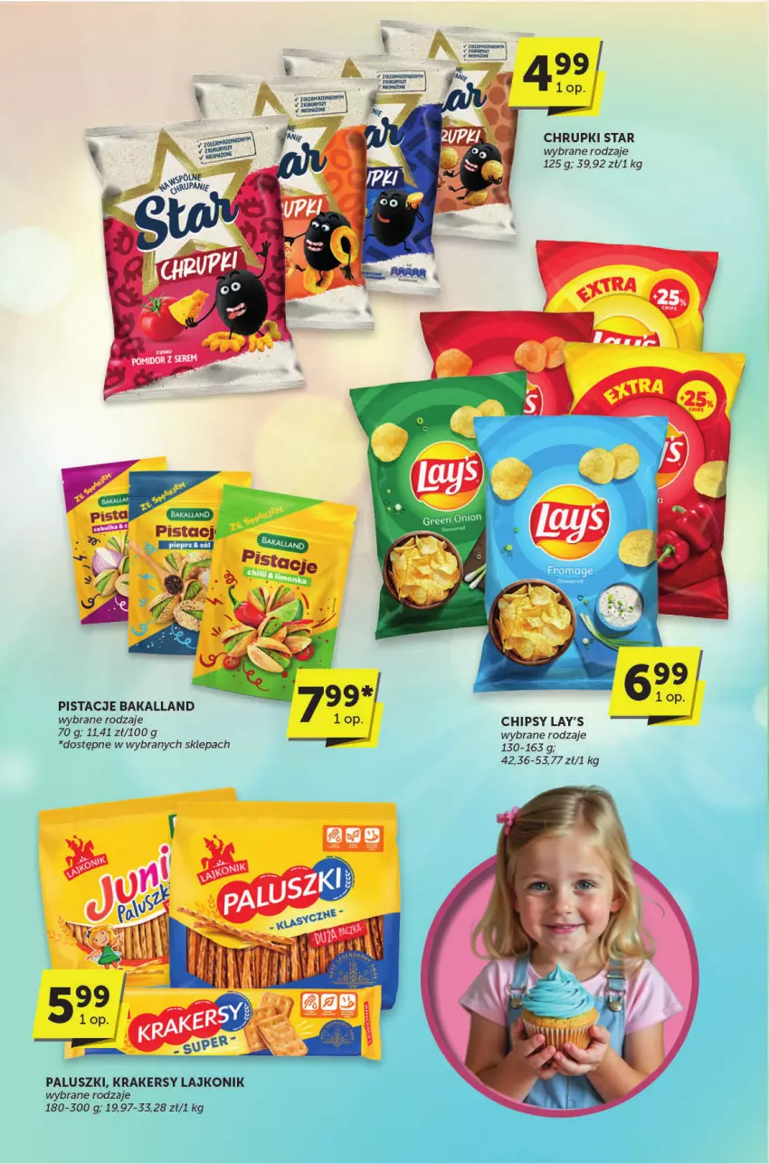 Gazetka promocyjna ABC - ważna 15.05 do 27.05.2025 - strona 22 - produkty: Bakalland, Chipsy, Chrupki, Krakersy, Lajkonik, Pistacje
