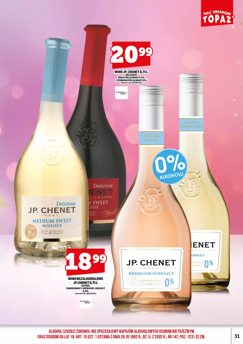 Gazetka promocyjna Topaz - Gazetka - ważna 01.09 do 15.09.2026 - strona 33 - produkty: Chardonnay, Wino, Wino bezalkoholowe