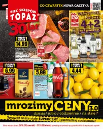 Gazetka promocyjna Topaz - Gazetka - Gazetka - ważna od 31.10 do 31.10.2023 - strona 1 - produkty: Tchibo, Gin, Kawa mielona, Kawa, Schab wieprzowy, Tchibo Family, Waga, Sprite, Fa