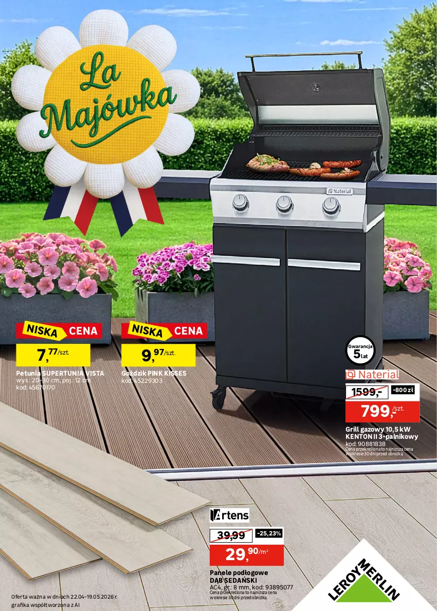Gazetka promocyjna Leroy Merlin - Gazetka Leroy Merlin - ważna 22.04 do 19.05.2026 - strona 1 - produkty: Gra, Grafika, Grill, Grill gazowy