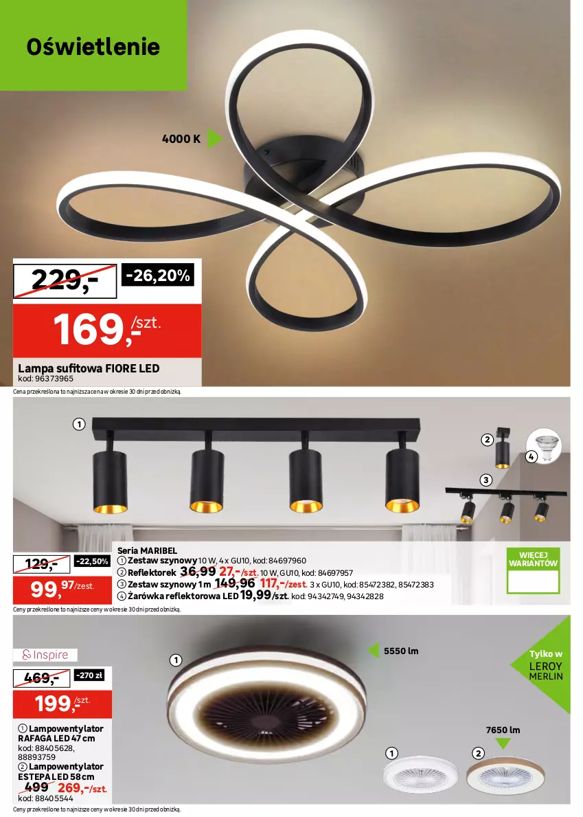 Gazetka promocyjna Leroy Merlin - Gazetka Leroy Merlin - ważna 22.04 do 19.05.2026 - strona 14 - produkty: Dywan, Fa, Lampa, Lampa sufitowa, Perła, Reflektor, Ser, Tapeta