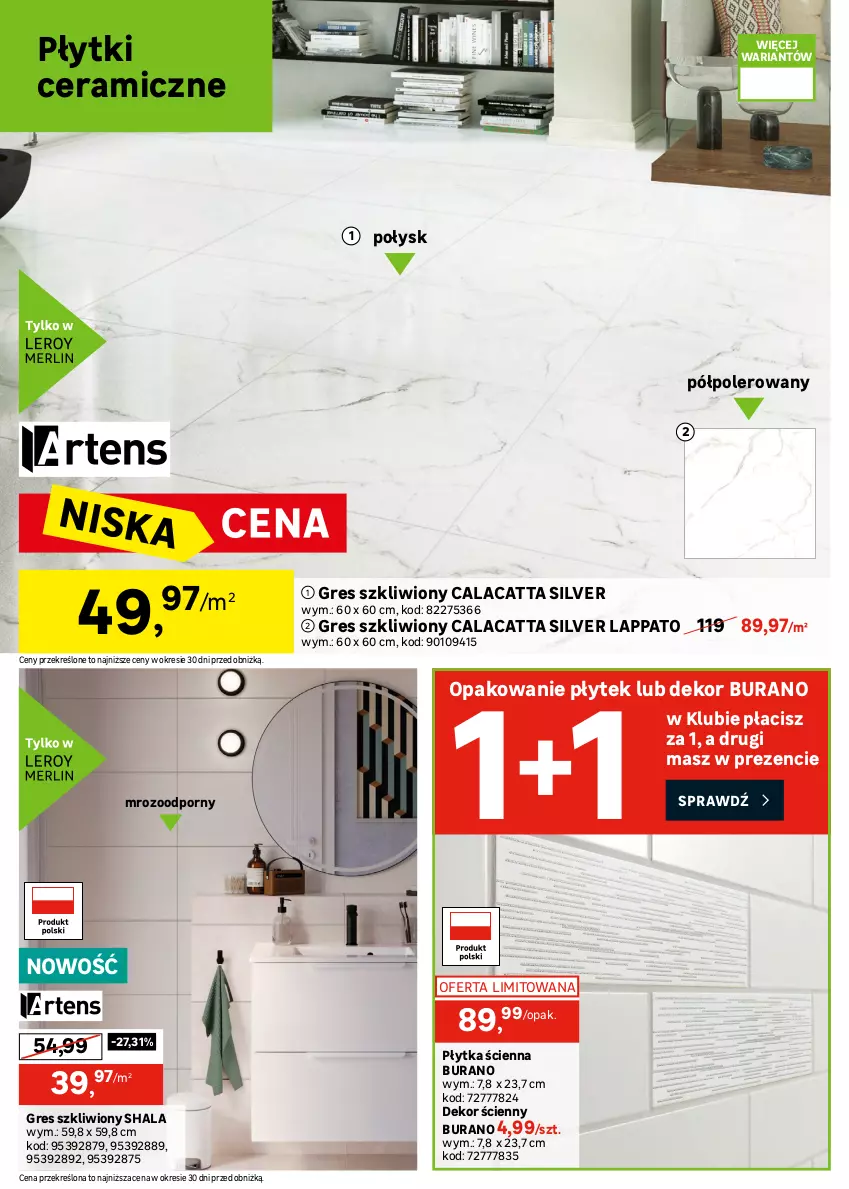 Gazetka promocyjna Leroy Merlin - Gazetka Leroy Merlin - ważna 22.04 do 19.05.2026 - strona 26 - produkty: Gres, Gres szkliwiony, Płytka, Por, Top