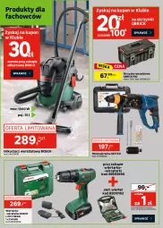 Gazetka promocyjna Leroy Merlin - Gazetka Leroy Merlin - Gazetka - ważna od 19.05 do 19.05.2026 - strona 40 - produkty: Odkurzacz, Ser, Mop, Wiertarka, Buty, Skrzynka narzędziowa, Buty robocze, Kask, Kosz, T-shirt, Pojemnik, Koszula, Tarka, Regał, Vileda, Wkręt, Młot, Młotowiertarka, Wkrętarka, Spodnie, Półbuty, Bosch, Bluza, Odkurzacz warsztatowy, Fa