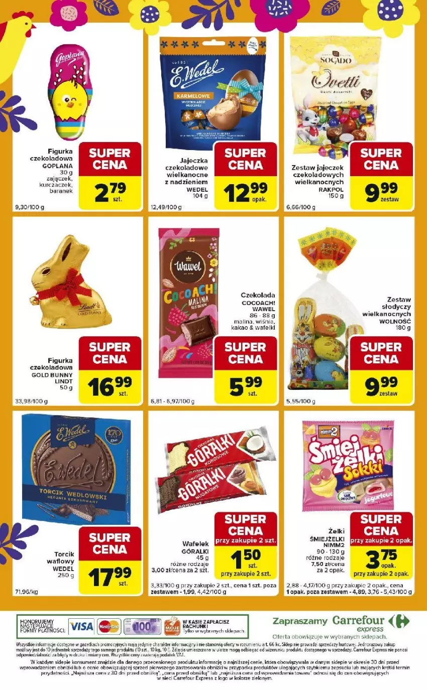 Gazetka promocyjna Carrefour - Gazetka Express - ważna 24.03 do 30.03.2026 - strona 8 - produkty: Czekolada, Goplana, Góralki, Kakao, Kaki, LANA, Lindt, Palma, Stek, Wafelek, Wawel