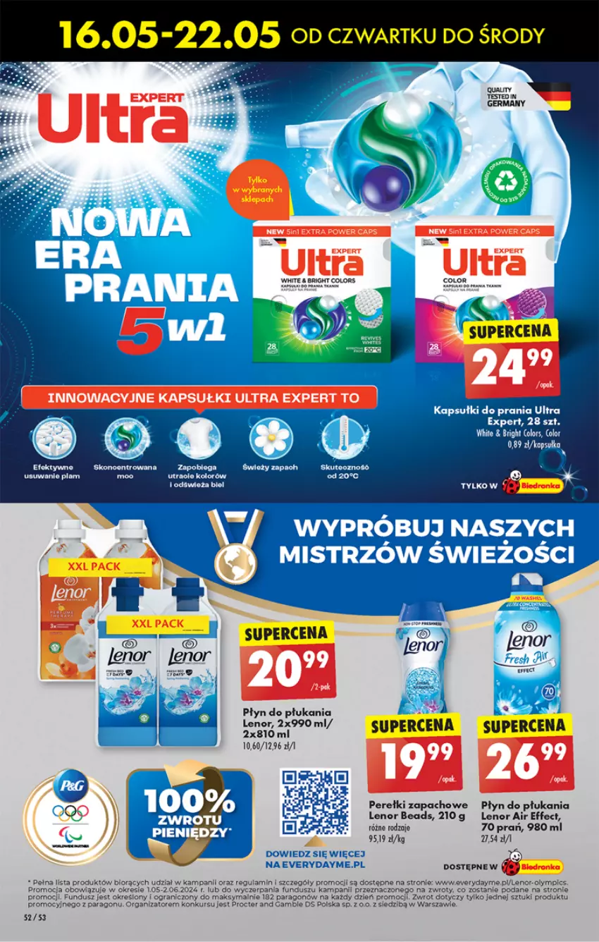 Gazetka promocyjna Biedronka - Od czwartku - ważna 16.05 do 22.05.2024 - strona 54 - produkty: Fa, Gra, Lenor, Płyn do płukania