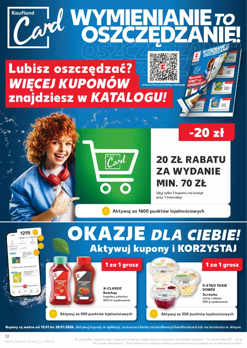 Gazetka promocyjna Kaufland - Gazetka tygodnia - ważna 22.01 do 28.01.2026 - strona 12 - produkty: Ketchup, Kosz, Sok, Surówka, Tran