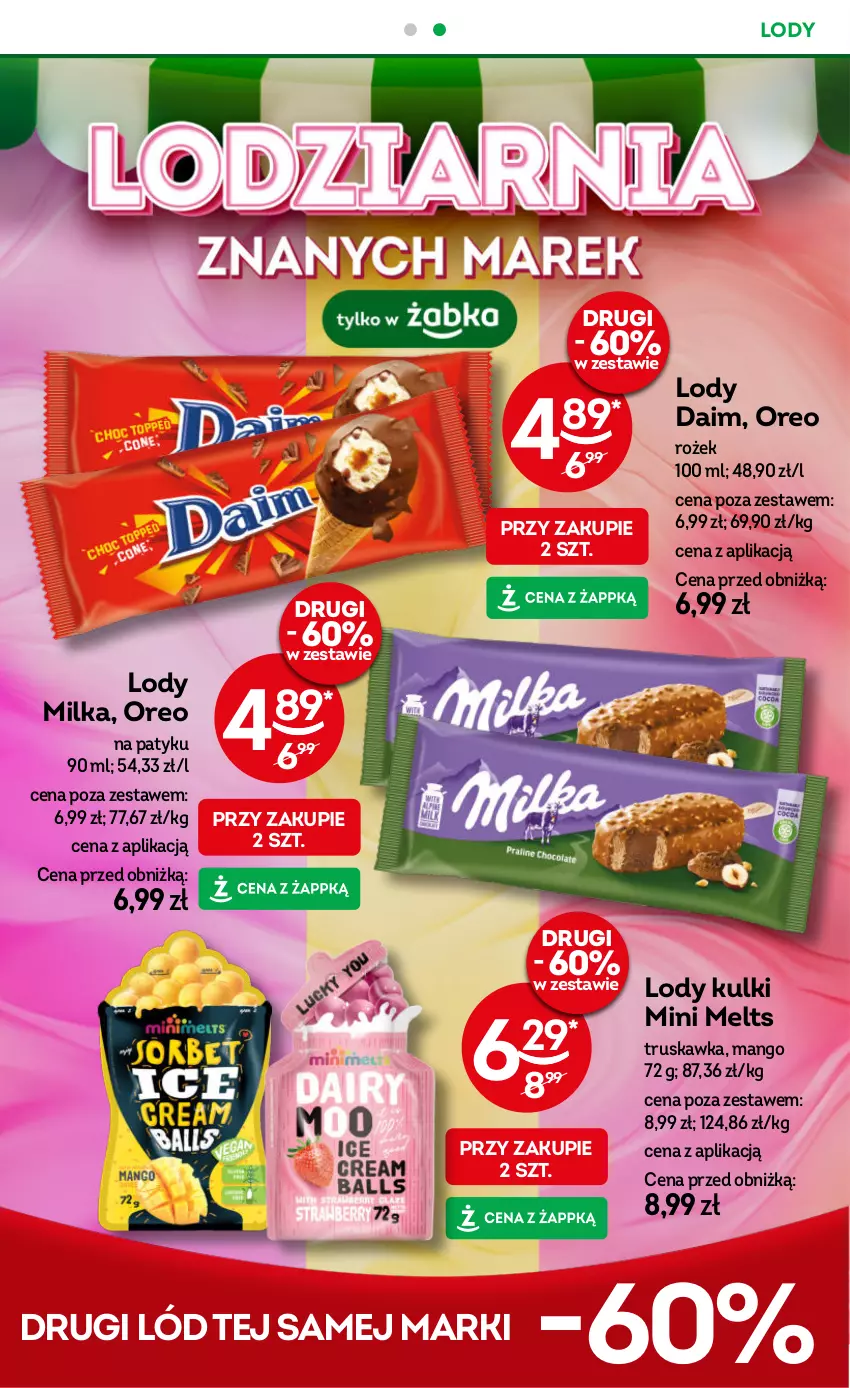 Gazetka promocyjna Żabka - ważna 22.05 do 04.06.2024 - strona 11 - produkty: Lody, Mango, Milka, Oreo