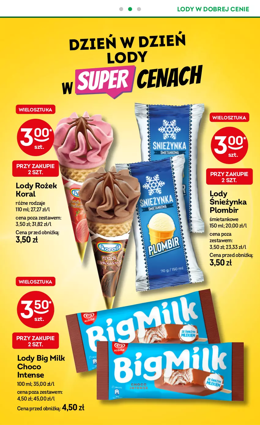 Gazetka promocyjna Żabka - ważna 22.05 do 04.06.2024 - strona 14 - produkty: Big Milk, Lody