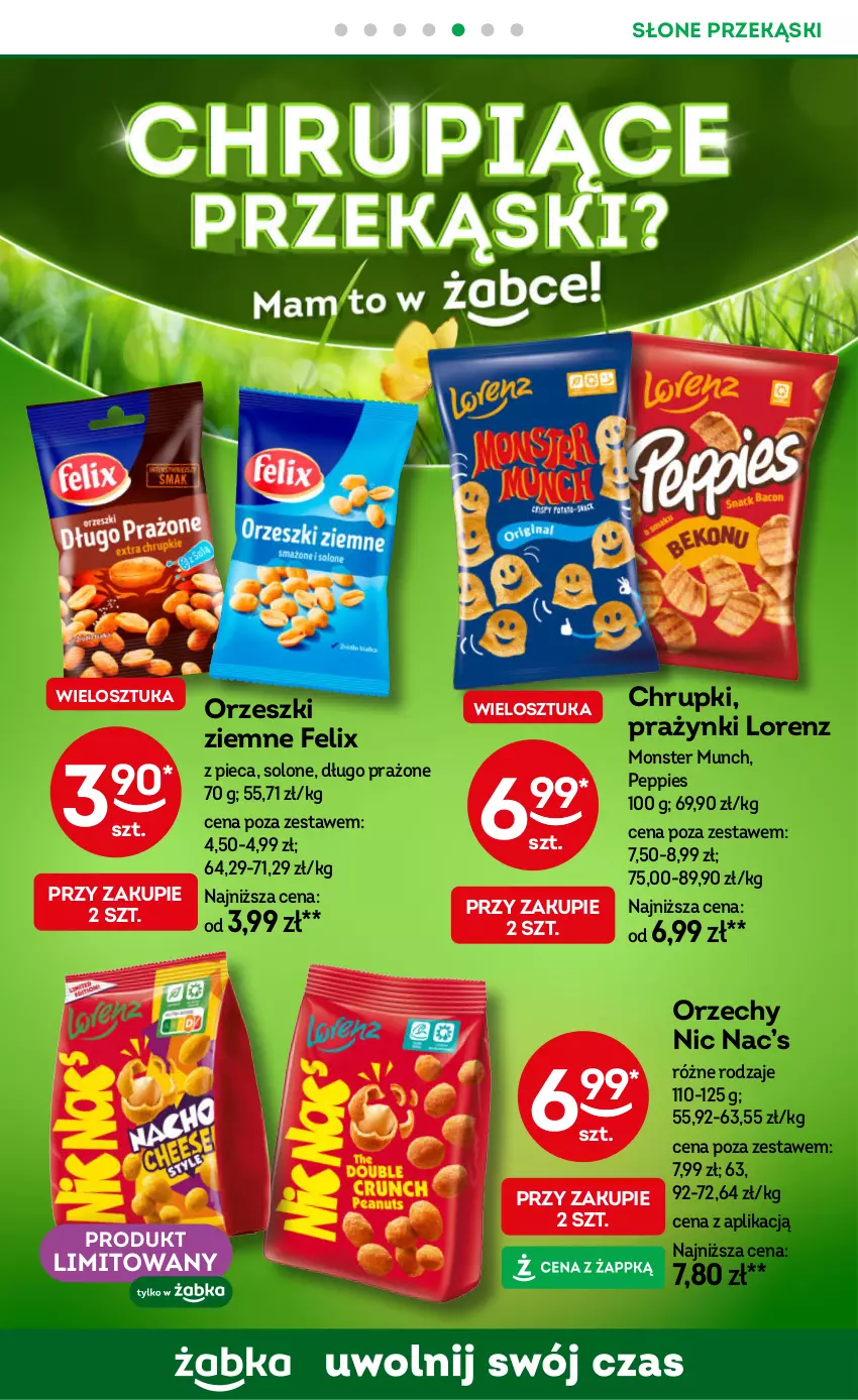 Gazetka promocyjna Żabka - ważna 22.05 do 04.06.2024 - strona 36 - produkty: Chrupki, Felix, Lorenz, Monster Munch, Orzeszki, Orzeszki ziemne, Piec