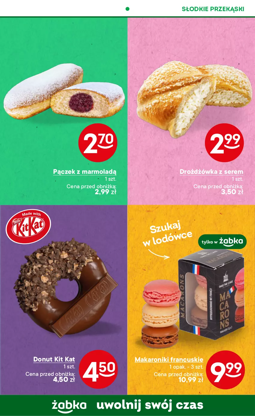 Gazetka promocyjna Żabka - ważna 22.05 do 04.06.2024 - strona 62 - produkty: Donut, Kit Kat, Makaron, Mola, Pączek, Ser